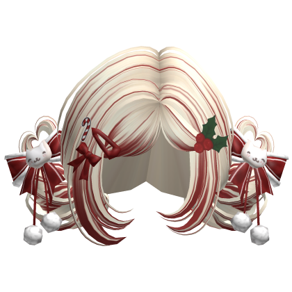 ♡ Christmas Buns w/ Bows (Beige & Red)
