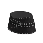 Modern black mini skirt tack y2k gothic