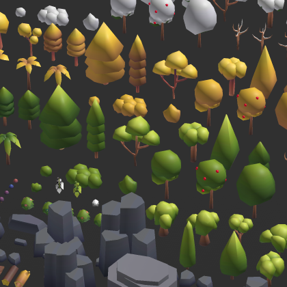 Large Low Poly Textured Nature Pack