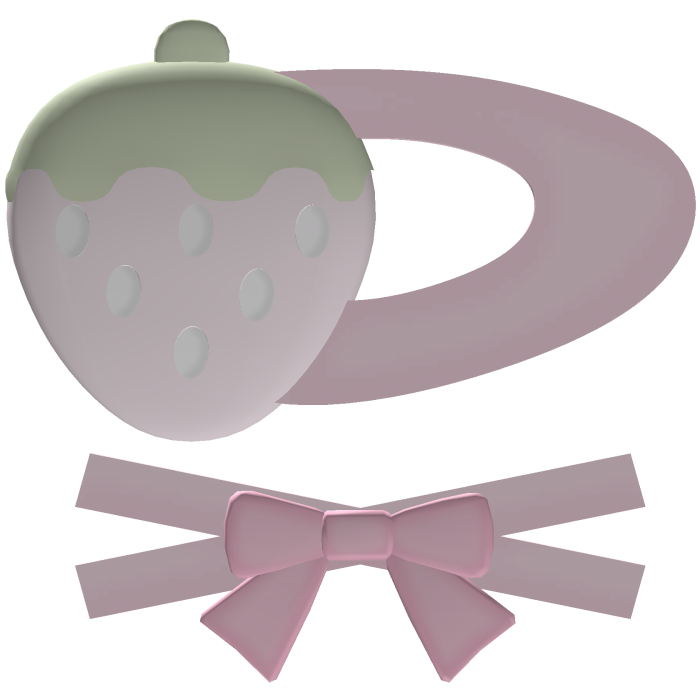 cute hair clip strawberry cutecore pink