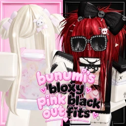 bunumi's bloxy pink/black outfits 💗🖤 icon