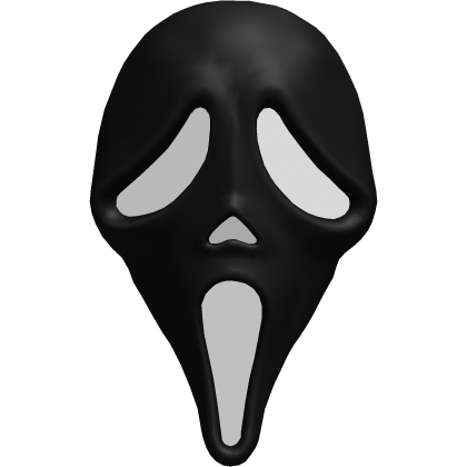Screaming Black Ghostface Mask [FRONT] Roblox item