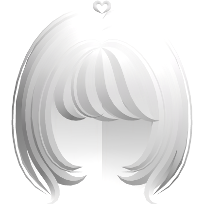 ꒰ ୨୧ ꒱ cute fluffy bob with heart in white