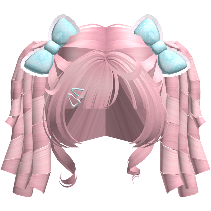 ♡ Cutesy baby pink dolly coil curls high pigtails