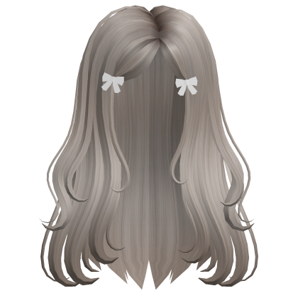Cute Bow Hair Ash Blonde Roblox item