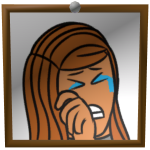 Painting of Crying Girl