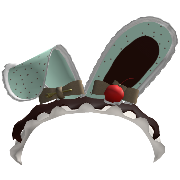 Mint chocomint chocolate Bunny ears headband