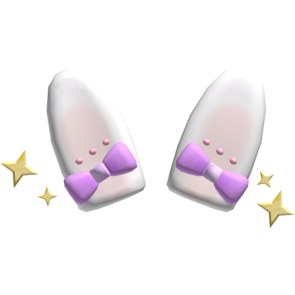 ♡ cute pink bunny ears with bows  