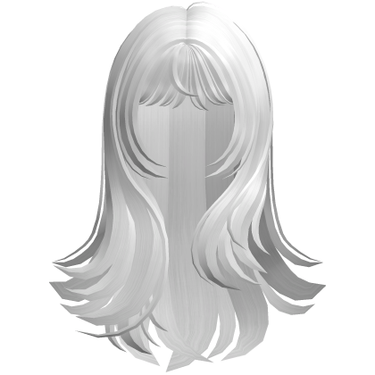 wavy hair white w bangs Roblox item