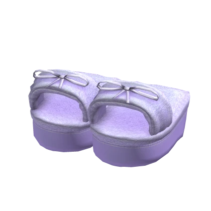 Cute Bow Fur Platform Shoes Purple Roblox Item Rolimon s