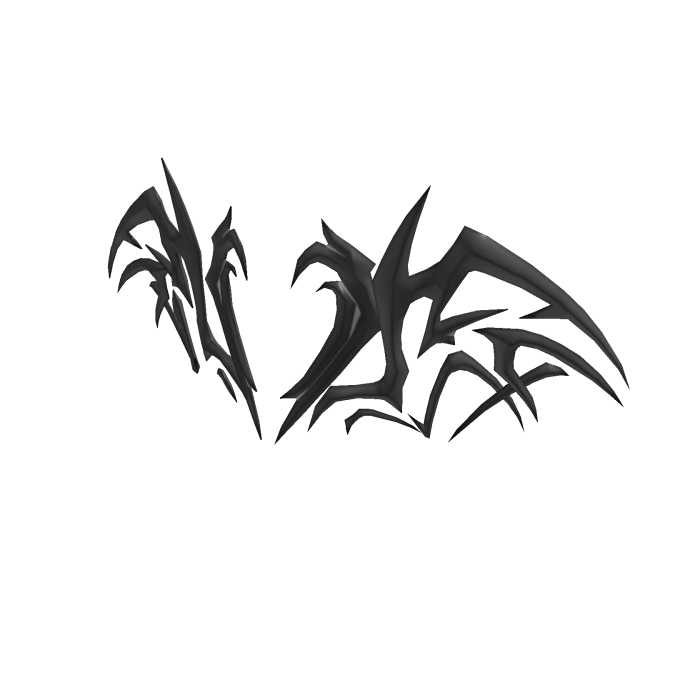 Black liquid metal cyber sigil wings
