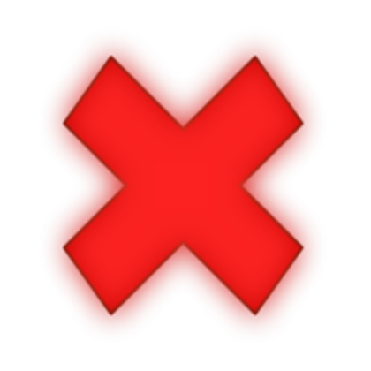 Red X. Roblox decal