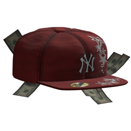 Sideswept Fitted Red Money Cap Roblox item
