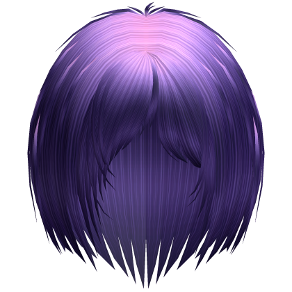 Goth Razor Cut Layered Bob (Galaxy Purple)
