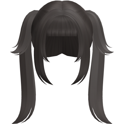 dark ash cute neat moe anime pigtails