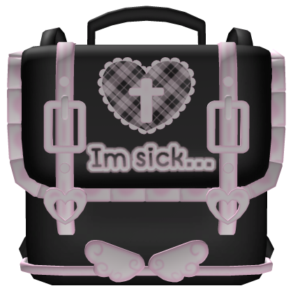 ♡ im sick backpack black 3.0