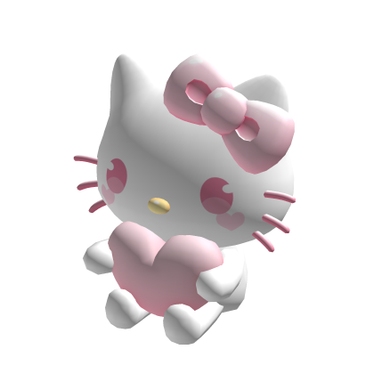 ♡ kitty pink heart plushie (holdable)