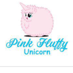 Cute chubby unicorns dancing on rainbows