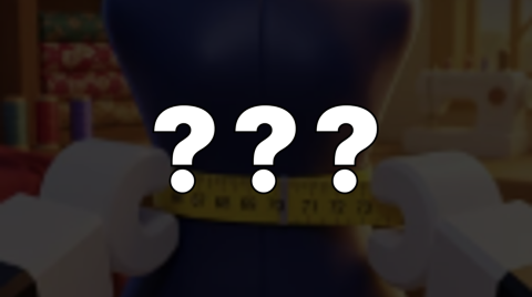 Official update teaser art: a tape measure around a dark dress form behind three question marks.