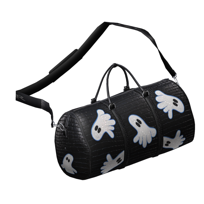 ghost gem duffle  bag black/white