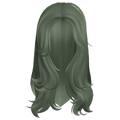 Green Long Wavy Hair Roblox item