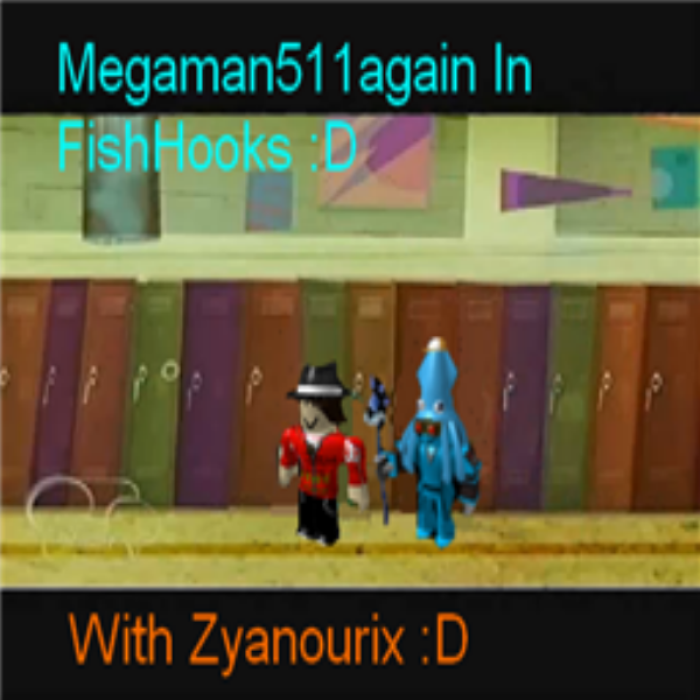 Megaman and Zyanourix In Fish hooks Roblox decal