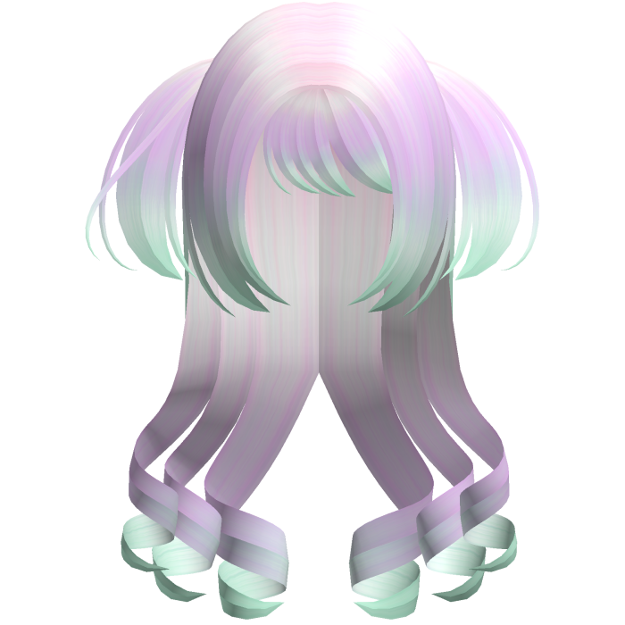 pastel goth long swirly ends w mini pigtails
