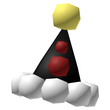 Low Poly Clown Hat Black