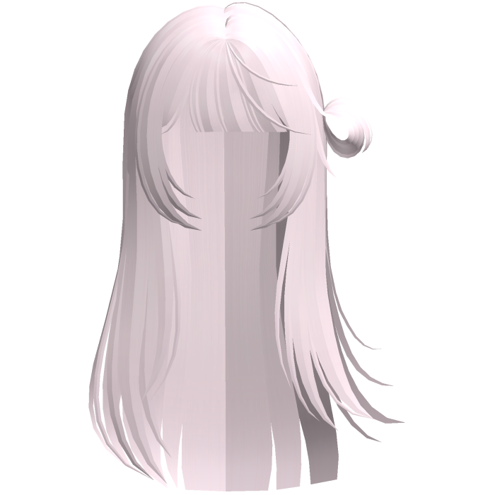 cute wispy windy shoujo bun hair in pink