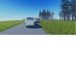 řízení ve vesnici  (autobus)