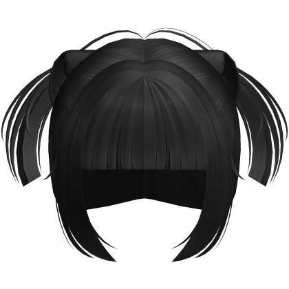 🐾Cute Neko Small High Pigtails in Black  Roblox item