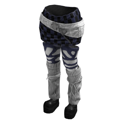 Chic Sporty Ura - Hara Skirt (Dark Blue White)