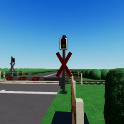 German railroad crossing icon