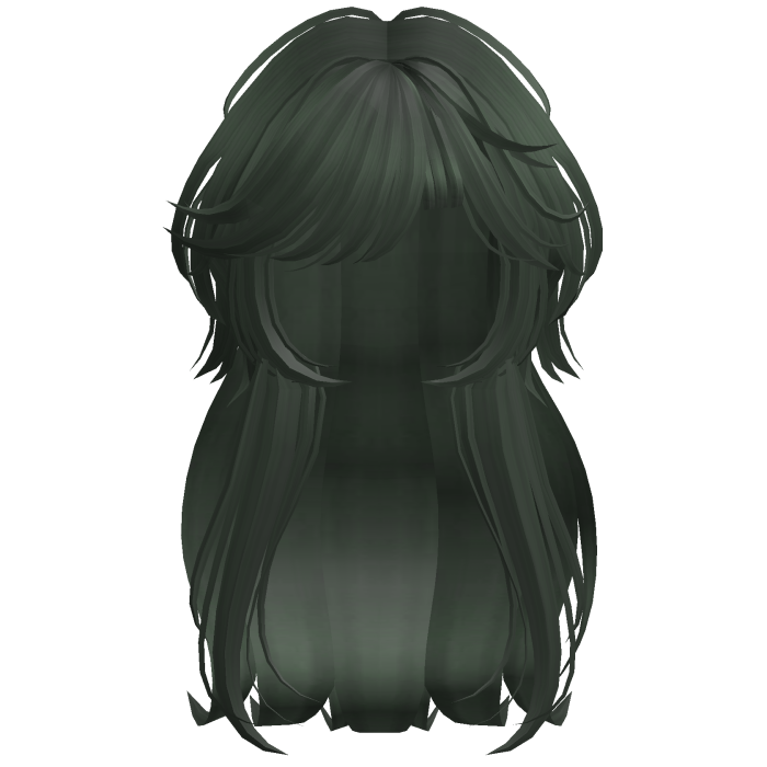 Shaggy Wavy Layered Hair w/ Side Bangs (Green)