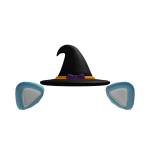  𖹭 : kawaii halloween hachiware witch hat