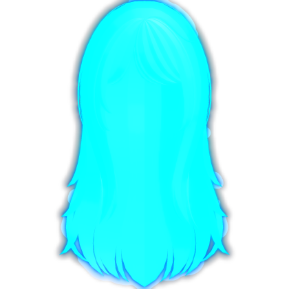 (GLOWING) blue emissive moe vkei gothic long hair