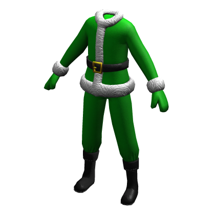 Bright Green Christmas Santa Suit
