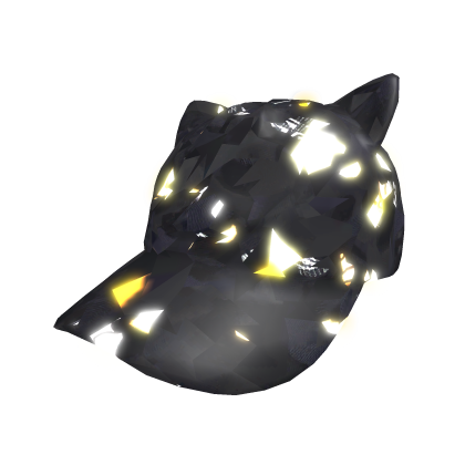 Black/Glod glowing cat-ear hat
