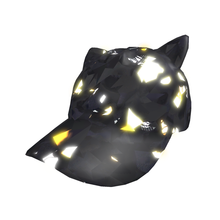 Black/Glod glowing cat-ear hat