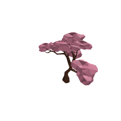 Pink Low Poly Tree