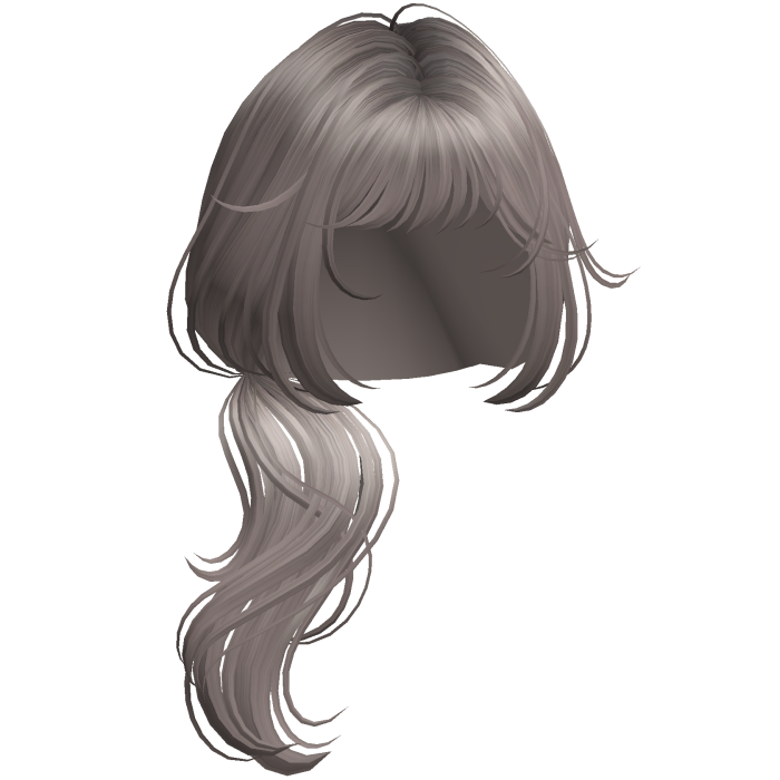 Wispy Wolfcut Side Ponytail Ash Blonde