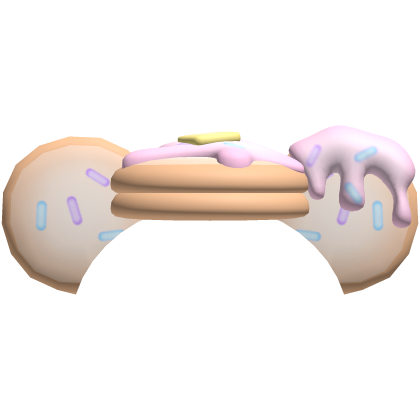 pancake ears with pink frosting