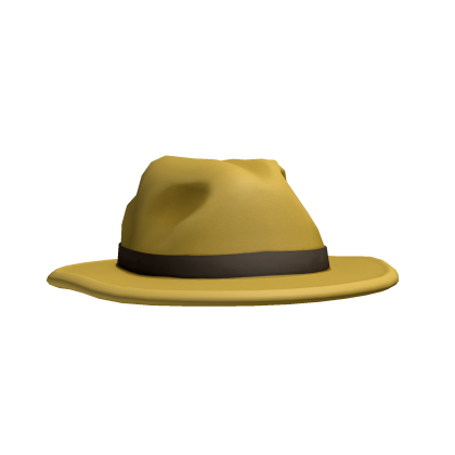 Mob Fedora Hat Yellow Mustard  + Brown Band