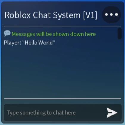 Roblox Chat System [V1] - by SBStudio07