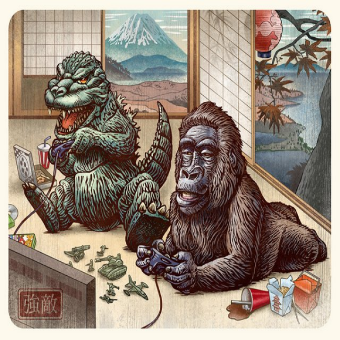 Funny Godzilla Vs King Kong Roblox decal