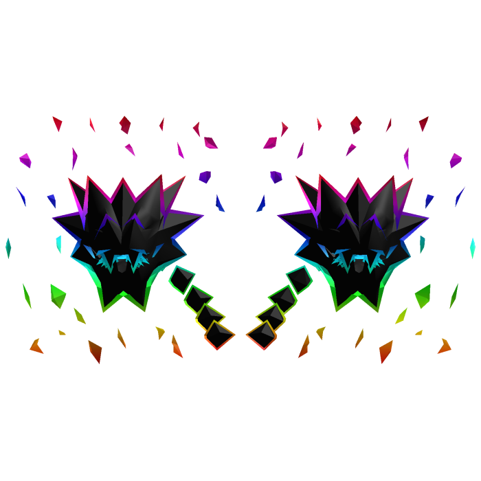 Rainbow Black Dragon Heads v2