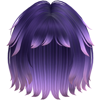 Soft Messy Bob w/ Curtain Bangs (Galaxy Purple)