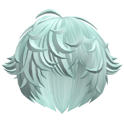 cyan emo moe vkei messy anime hair with tufts Roblox item