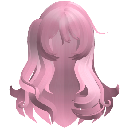 long fluffy swirly messy princess hair hot pink Roblox item