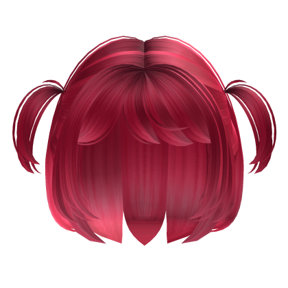 Cute Short Hair With Mini Pigtails (Red) Roblox item